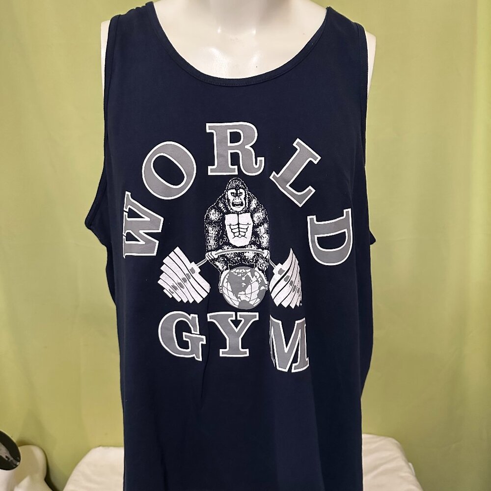 World Gym Tank Top Size 2XL XXL Ape Gorilla Graphic Singlet Made in USA